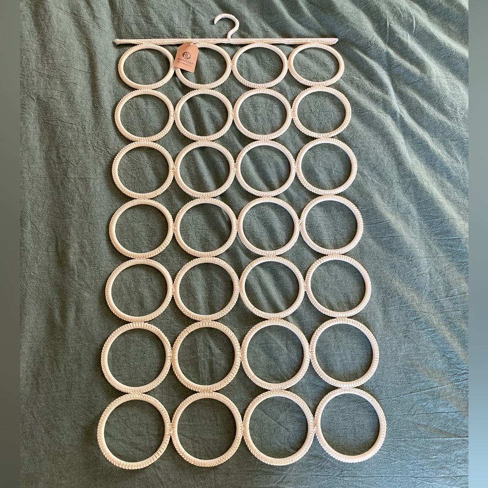 2-item Macrame Scarf/Jewelry Hanger/Storage/Organizer. One NWT, one like new.
